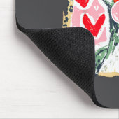 Leopard Valentine's Day Goose Cute Animal Couple M マウスパッド (コーナー)