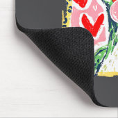 Leopard Valentine's Day Goose Funny Cute Goose Hun マウスパッド (コーナー)