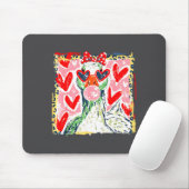 Leopard Valentine's Day Goose Funny Cute Goose Hun マウスパッド (マウス)