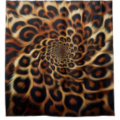 Leopard Vibes:バスルームにワイルドTouchを追加 シャワーカーテン (正面)