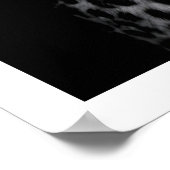 Leopard Wall Art Black and White Photography ポスター (角)