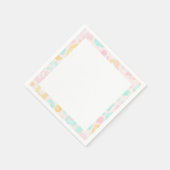 Leopard Water Color Wedding and Party Paper Napkin スタンダードカクテルナプキン (角)