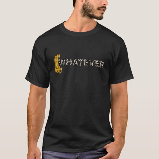 Leopard, Whatever, Leopard Print, おもしろい Hipster Tシャツ (正面)