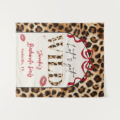 Leopard Wildly in Love Bachelorette Weekend タペストリー (正面(横))