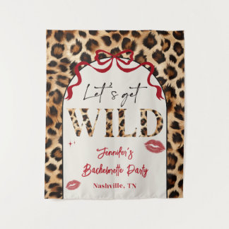 Leopard Wildly in Love Bachelorette Weekend タペストリー