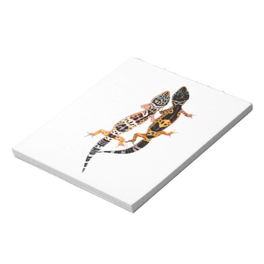 Leopardgecko Pärchen ノートパッド (回転)