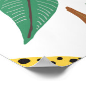 Leopards wild animals in jungle forest hand drawn  ポスター (角)