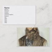 LeopoldのポートレートII (1835-1909年)、Belgiuの王 名刺 (正面/裏面)