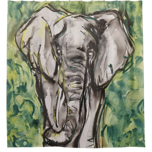 Léphélant シャワーカーテン (正面)