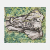 Léphélant フリースブランケット (正面(横))