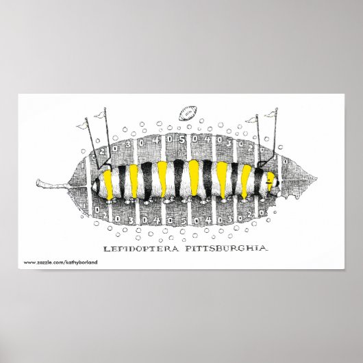 Lepidoptera Pittsburghia-Zazzle, www.zazzle.com... ポスター (正面)