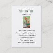 Lepidopterist/犬の付き添いのヴィンテージの名刺 名刺 (裏面)