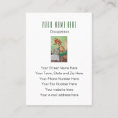 Lepidopterist/犬の付き添いのヴィンテージの名刺 名刺 (裏面)