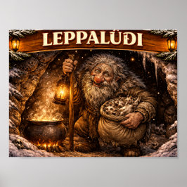 Leppaludi Icelandic Yule Lad ポスター