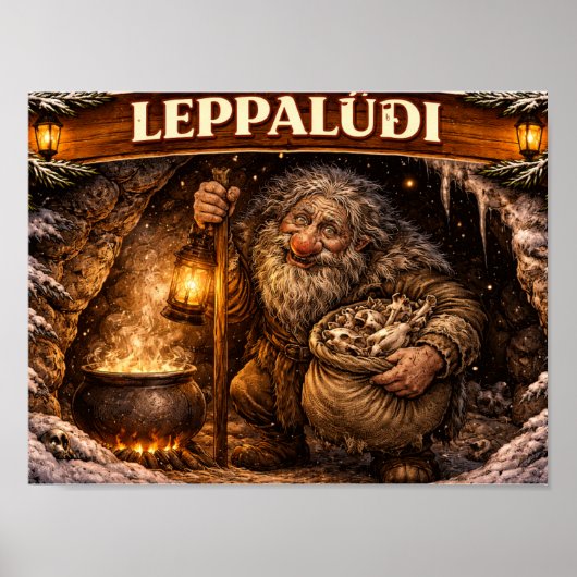 Leppaludi Icelandic Yule Lad ポスター (正面)