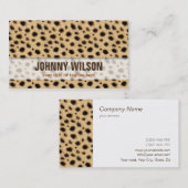 Leppardのスタイリッシュなプリントの半透明な白 名刺 (正面/裏面)