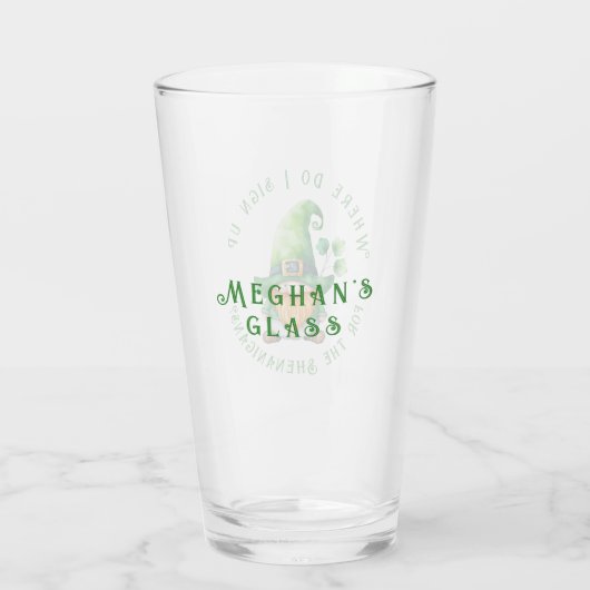 Leprechaun – シェナニ人の為にサインアップする場所は? タンブラーグラス (裏面)