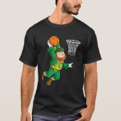 Leprechaun Basketball Dunk St Patricks Day Boys Me Tシャツ (正面)