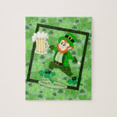 Leprechaun + Beer "Happy St. Patrick's Day" ジグソーパズル (縦)