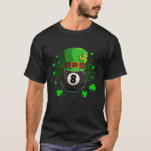 Leprechaun Billiards Pool St Patricks Day Shamrock Tシャツ (正面)