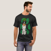 Leprechaun Border Collie St Patricks Day Shamrock Tシャツ (正面フル)