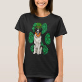 Leprechaun Border Collie St Patricks Day Shamrock Tシャツ (正面)