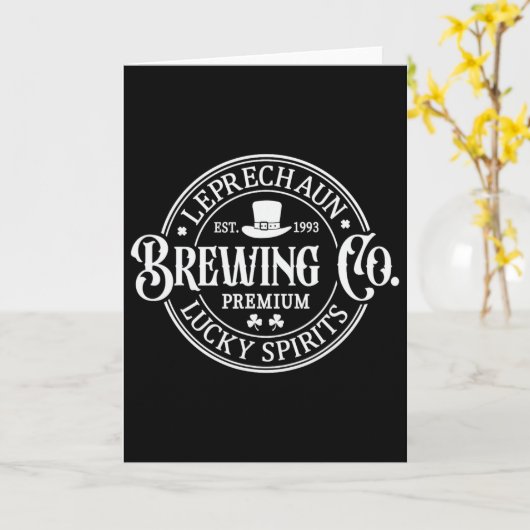 Leprechaun Brewing Co St. Patrick's Day  カード (黄色い花)