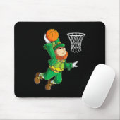 Leprechaun Bysketbyll Dunk St Patricks Day Boys Me マウスパッド (マウス)