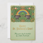 Leprechaun Celtic Knot Rainbow St. Patrick’s シーズンカード (正面)