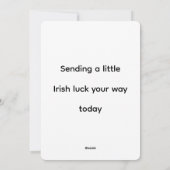 Leprechaun Celtic Knot Rainbow St. Patrick’s シーズンカード (裏面)