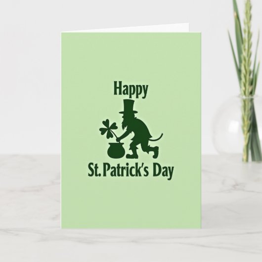 Leprechaun Clover Pattern Card カード (正面)