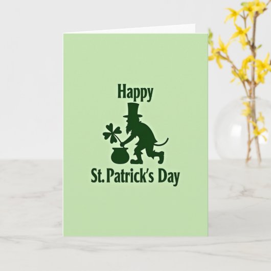 Leprechaun Clover Pattern Card カード (黄色い花)