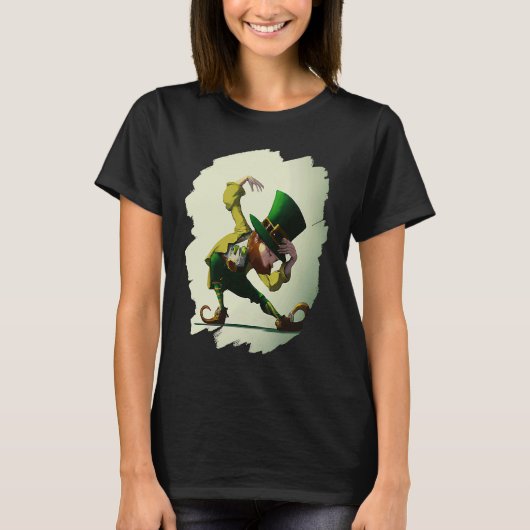 Leprechaun Dabbing Dancing Dance St Patricks Day Tシャツ (正面)