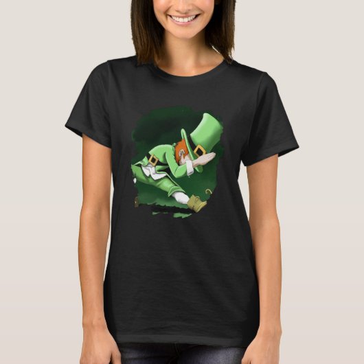 Leprechaun Dabbing Dancing Dance St Patricks Day   Tシャツ (正面)