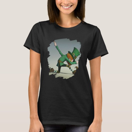 Leprechaun Dabbing Dancing Dance St Patricks Day   Tシャツ (正面)