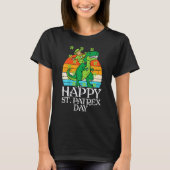 Leprechaun Dino Happy St Patrex Patricks Day Toddl Tシャツ (正面)