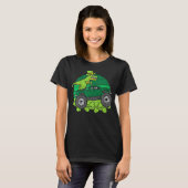 Leprechaun Dino Monster Truck St Patricks Day Todd Tシャツ (正面フル)