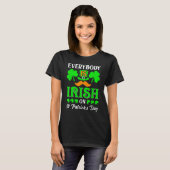 Leprechaun Everybody Is Irish On St Patrick's Day  Tシャツ (正面フル)