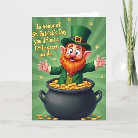Leprechaun Faux Gold Foil Card カード (正面)