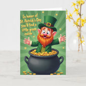 Leprechaun Faux Gold Foil Card カード (黄色い花)