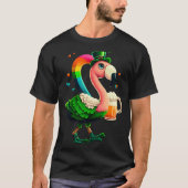 Leprechaun Flamingo Beer Irish Flamingo St Patrick Tシャツ (正面)