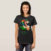 Leprechaun Flamingo Beer Irish Flamingo St Patrick Tシャツ (正面フル)