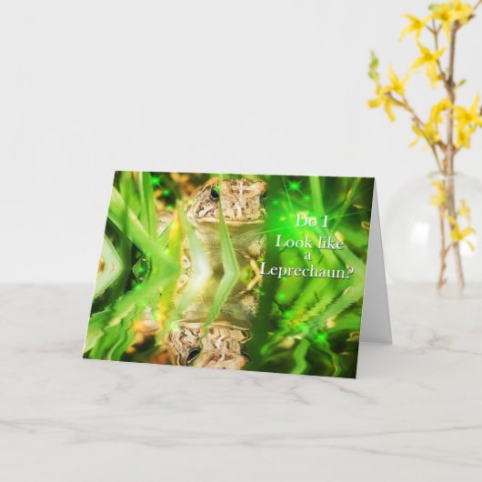 Leprechaun Frog - St. Patrick's Day Card カード (黄色い花)
