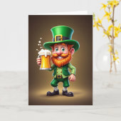 Leprechaun Fun Irish Card カード (黄色い花)