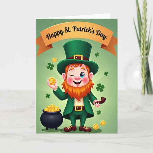 Leprechaun Gold Coins Scene Card カード (正面)