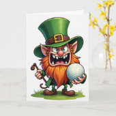 Leprechaun Golf Fun Card カード (黄色い花)