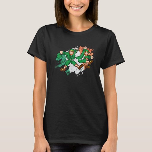 Leprechaun Griddy Dance St Patrick's Day Boys Girl Tシャツ (正面)