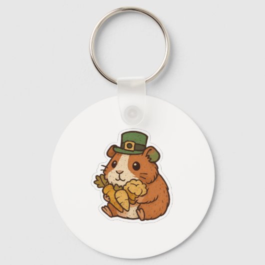 Leprechaun Guinea Pig St.Patrick's Day キーホルダー (裏面)