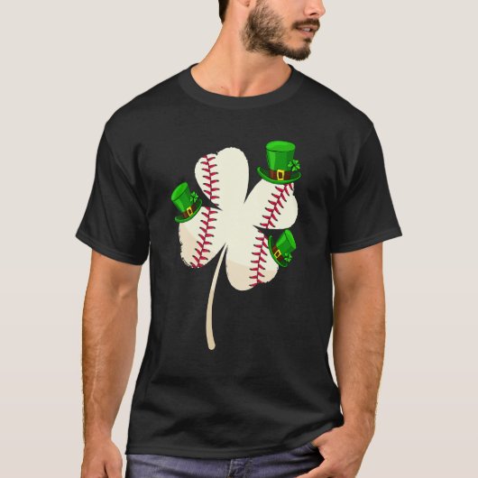 Leprechaun Hat Baseball Lover Lucky Shamrock St Pa Tシャツ (正面)