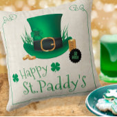 Leprechaun Hat Happy St. Paddy's ID636 クッション